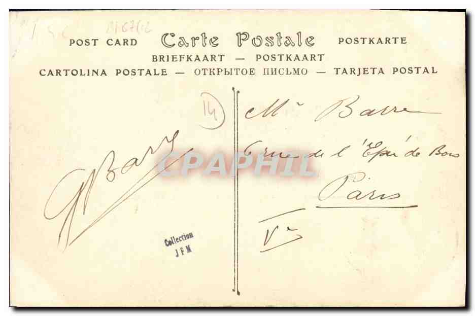 CPA Courseulles Sur Mer L Entree du Bassin a Flot Baetaux — Verso