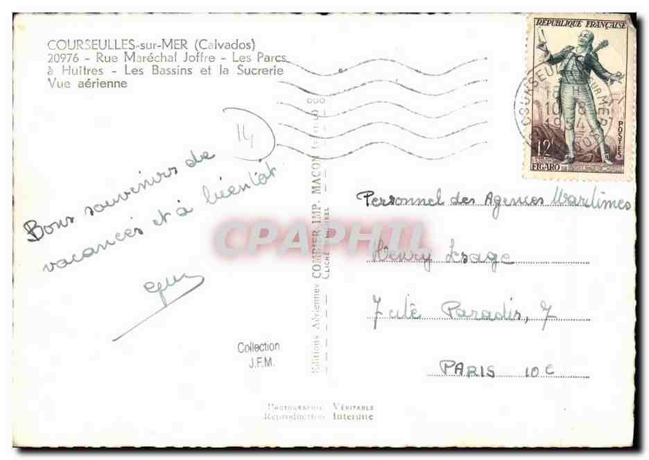 Courseulles-sur-Mer — Vue aérienne — Éditeur A. M. Cliché — Reverso