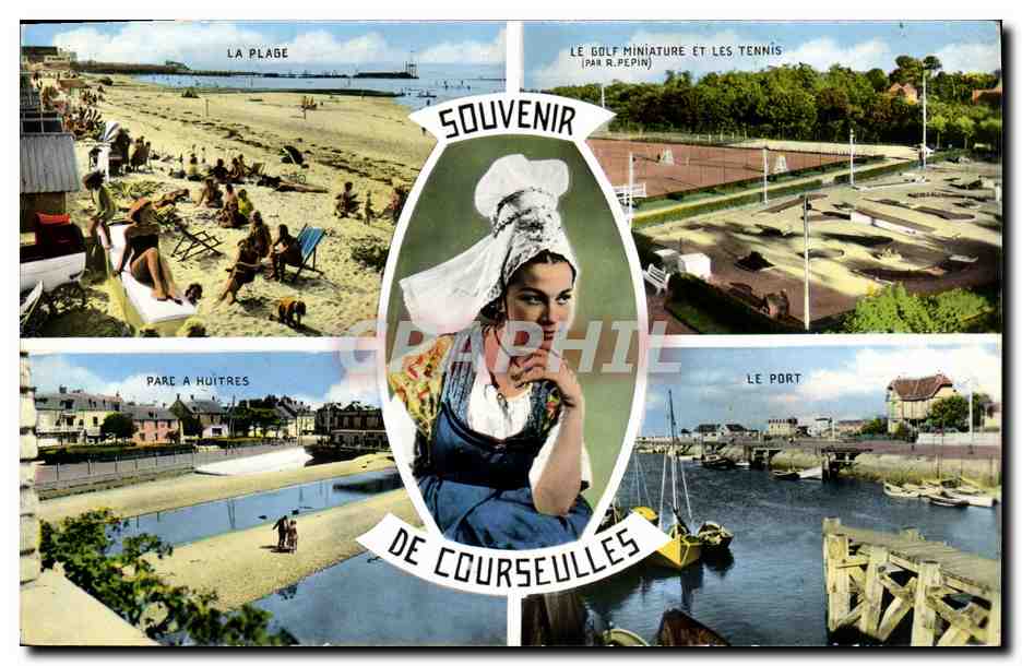 CPM Courseulles Parc a Huitres La Plage Golf 