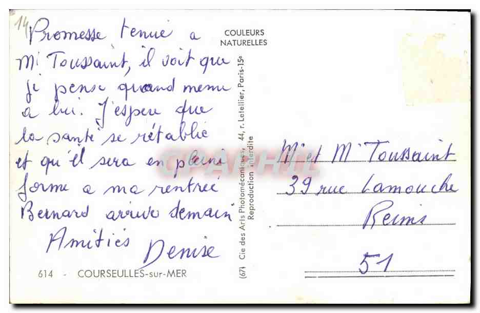 CPM Courseulles Parc a Huitres La Plage Golf  — Verso