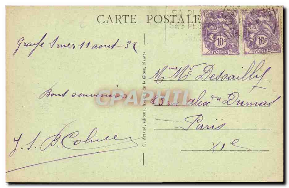 CPA Courseulles Sur Mer La Riviere la Seulles — Verso