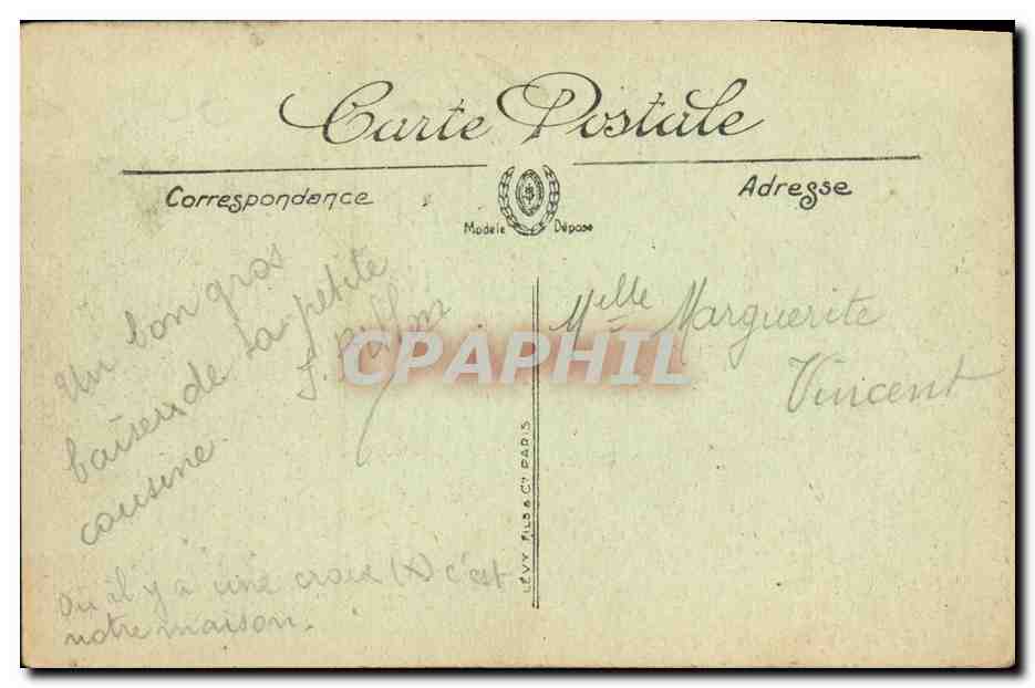 COURSEULLES — La Place de Caen — LL. — Éditeur LL, n° 28 — Achterkant