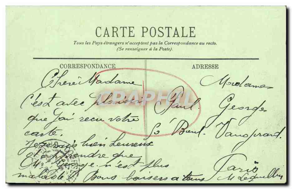 COURSEULLES — Les Bords de la Seulles à la Percherie — LL. — n°57 — Reverso