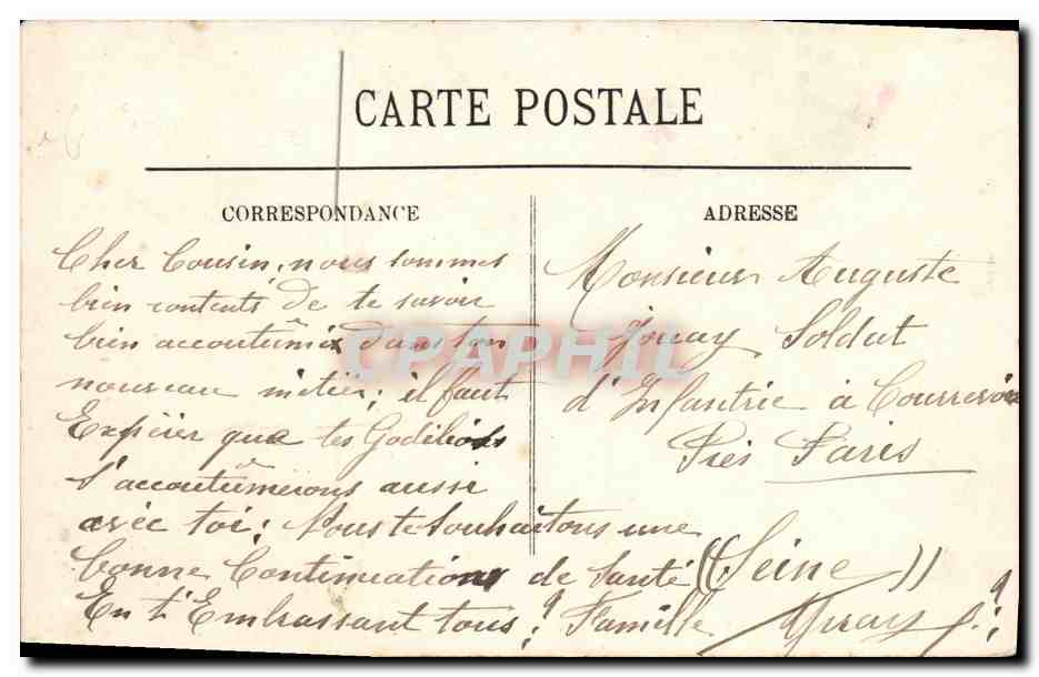 CPA Courseulles L Ile de Plaisance — Rückseite