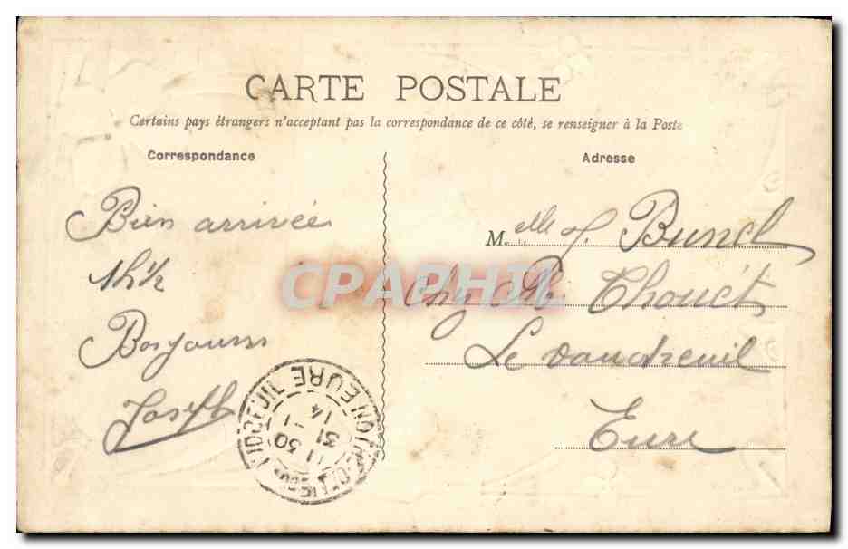 CPA Courseulles Sur Mer Rue de la Mer La Poste — Verso