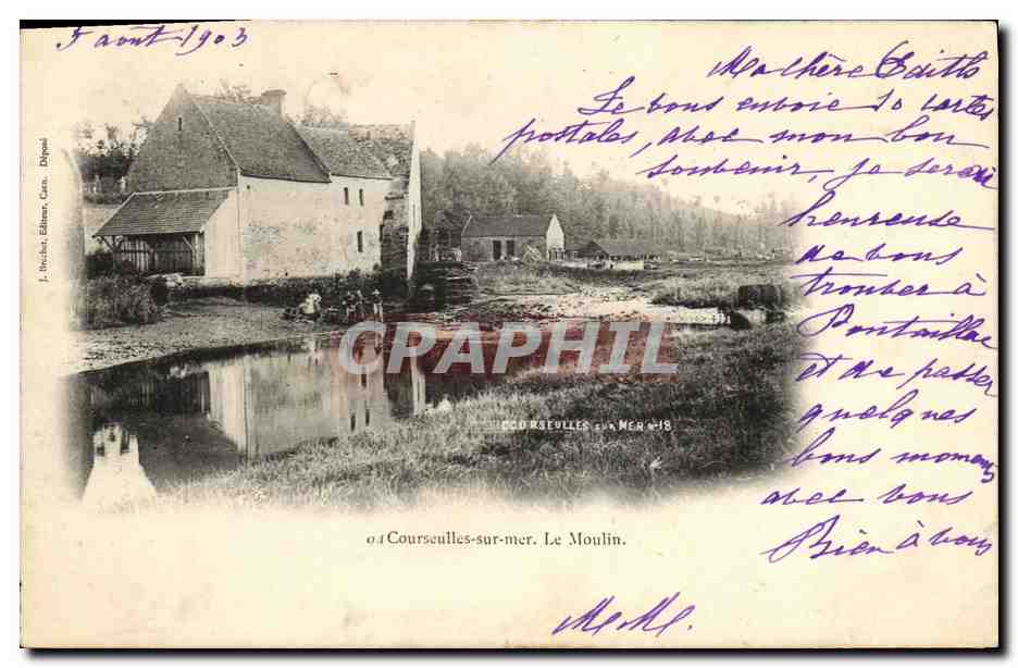 Courseulles-sur-Mer. Das Mühle — J. Brecher, Verlag, Caen, Nr. 18