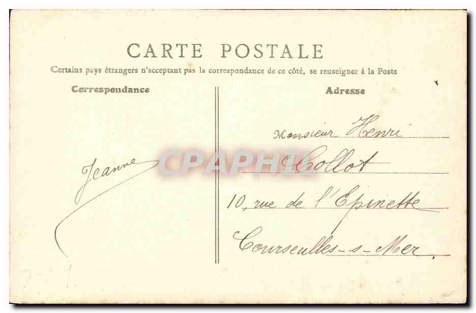 CPA Courseulles Sur Mer Ancre de Marine  — Rückseite