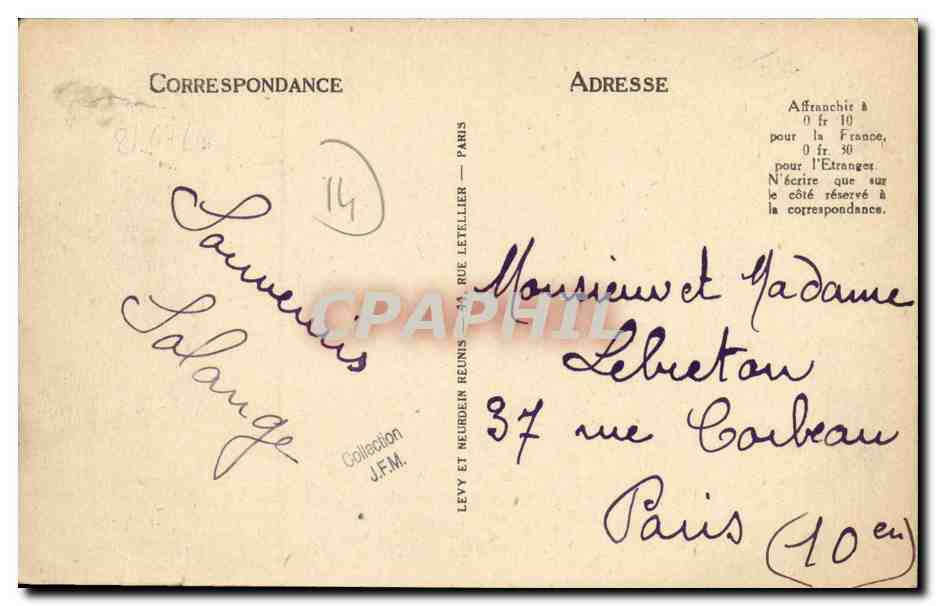 CPA Courtonne La Meurdrac Sortie du Bourg — Verso