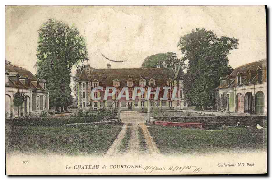 Le CHATEAU de COURTONNE — vue du château et de ses jardins — Collections ND Phot, n°106