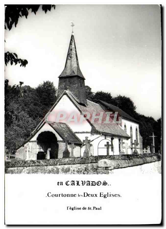 CPA En Calvados Courtonne les Deux eglises l eglise de st Paul