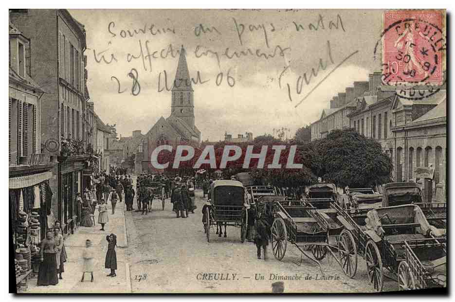 Creully — Un Dimanche de Louerie — éditeur non identifié, n° de série 178