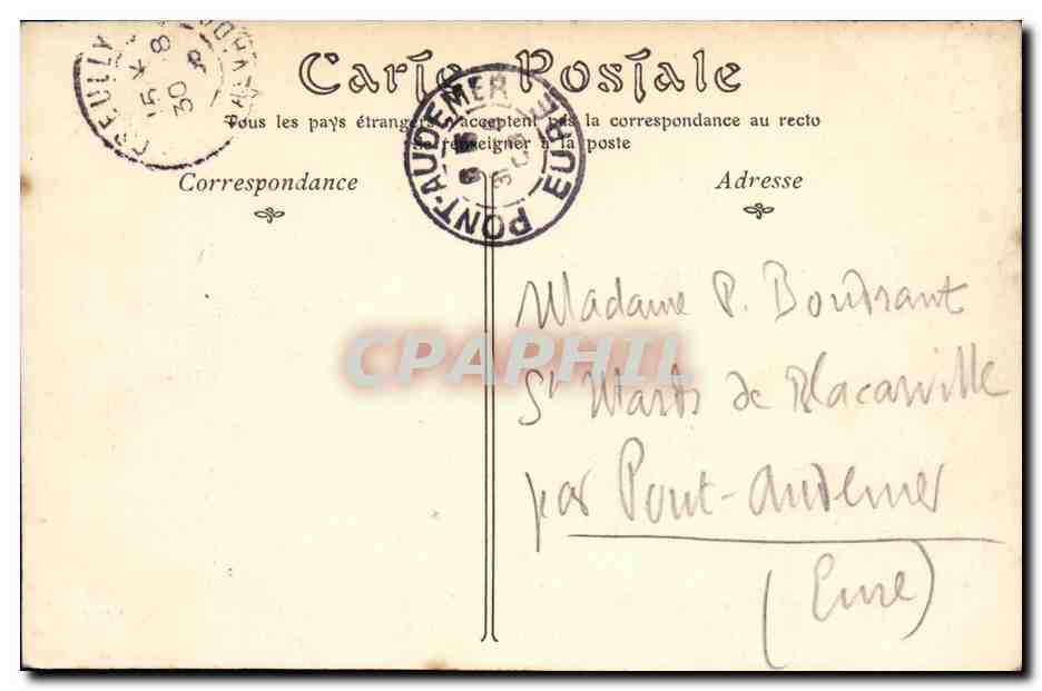 Creully — Un Dimanche de Louerie — éditeur non identifié, n° de série 178 — Rückseite
