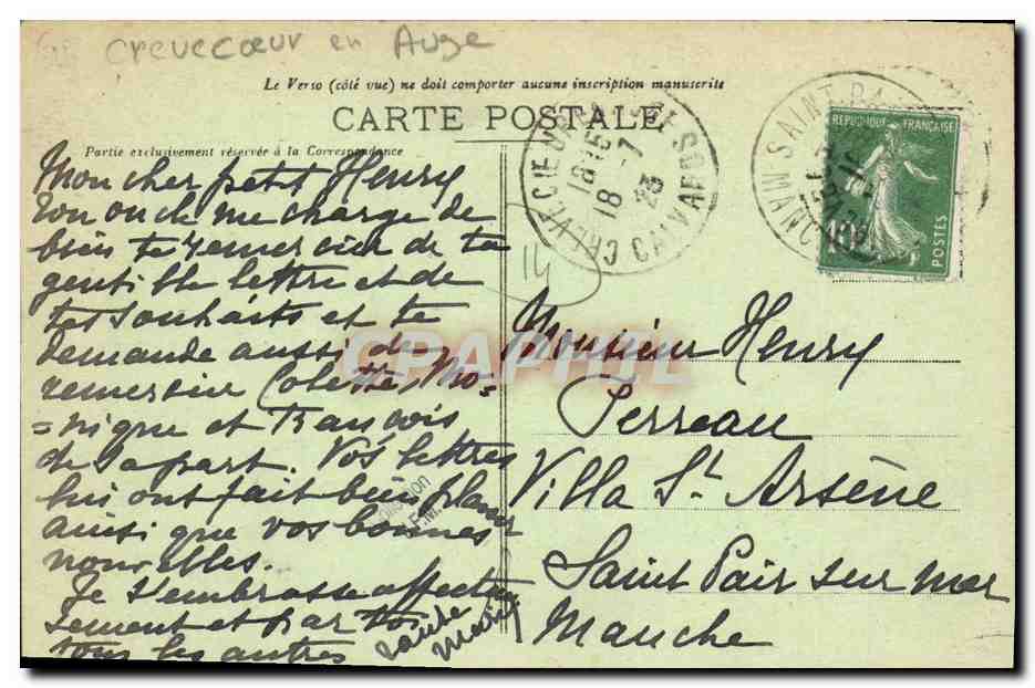 Villa à Crevecoeur-en-Auge — vue de la propriété avec enfants — éditeur inconnu — Reverso