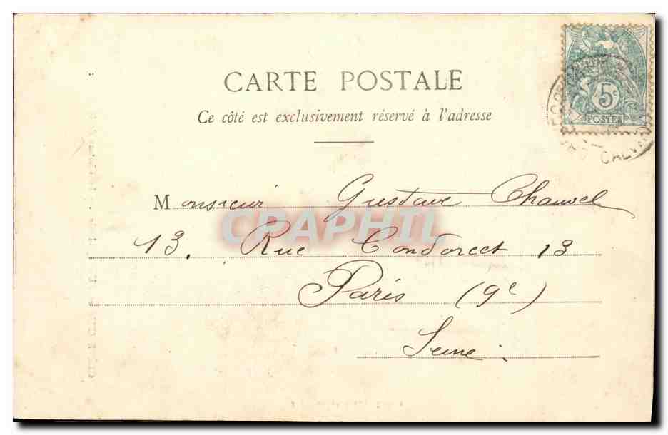 Crèveceur-en-Auge (Calvados) — Le Château du Haut-Parc — J. Fillion, phot.-édit., Lisieux — Verso