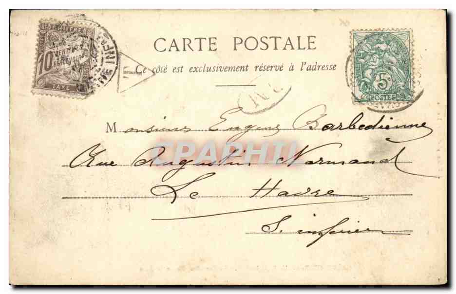 CPA Crevecoeur en Auge Le Carrefour route de Caen — Verso