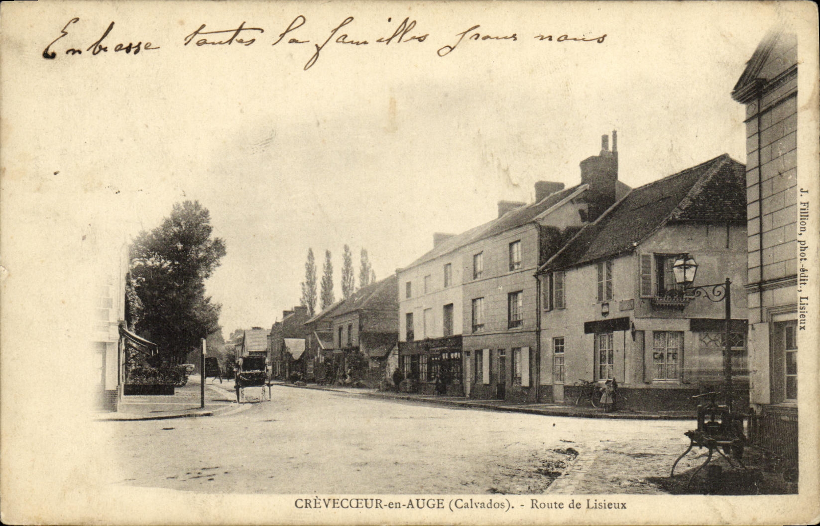 Crèveceœur-en-Auge (Calvados) — Route de Lisieux — J. Fillion, phot. édit. Lisieux