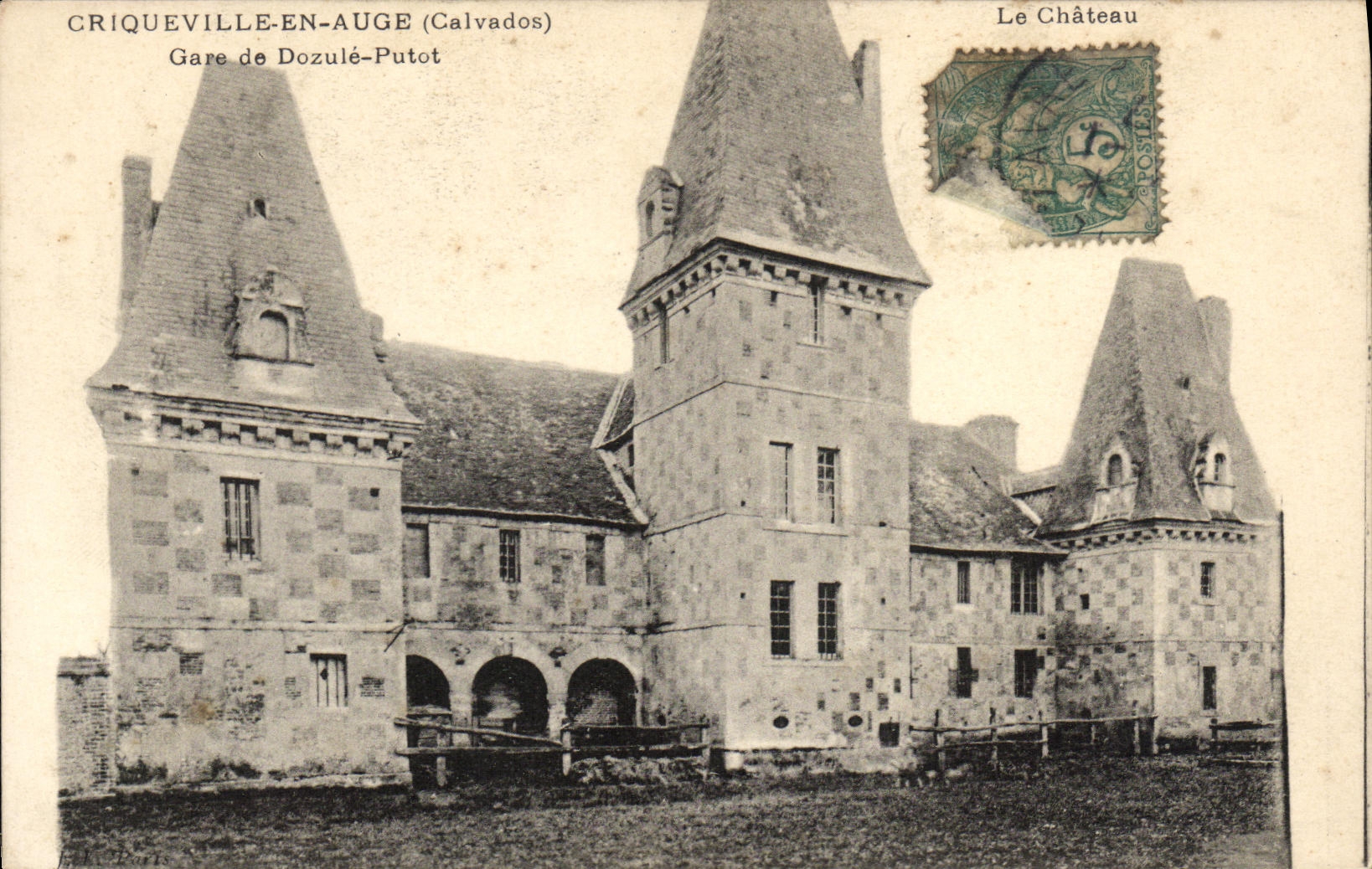 Criqueville-en-Auge (Calvados) — Das Schloss, Bahnhof Dozulé-Putot — Verlag nicht sichtbar