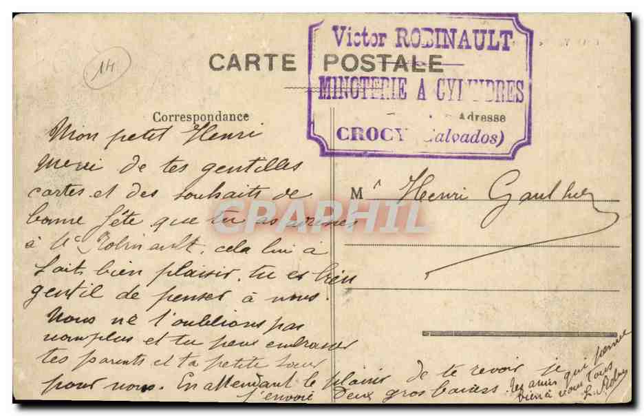 CPA Crocy Benediction des cloches 111 mai 1911 — Reverso