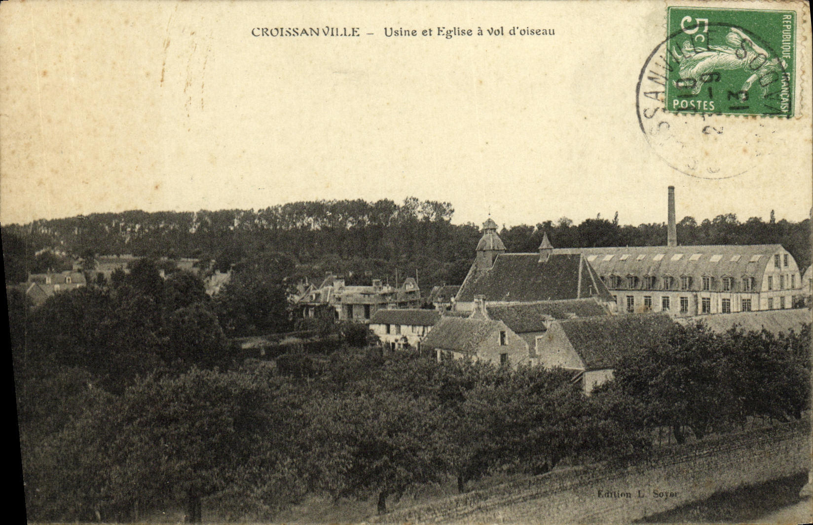 CROISSANVILLE – Fabrik und Kirche aus der Vogelperspektive – Edition L. Soyer