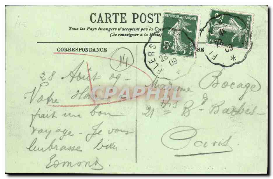 CPA L Orne Pittoresque Culey le Patry Le Pont de la Mousse — Rückseite