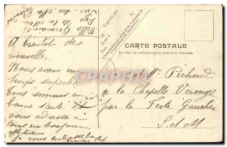 CPA Douvres L Eglise — Rückseite
