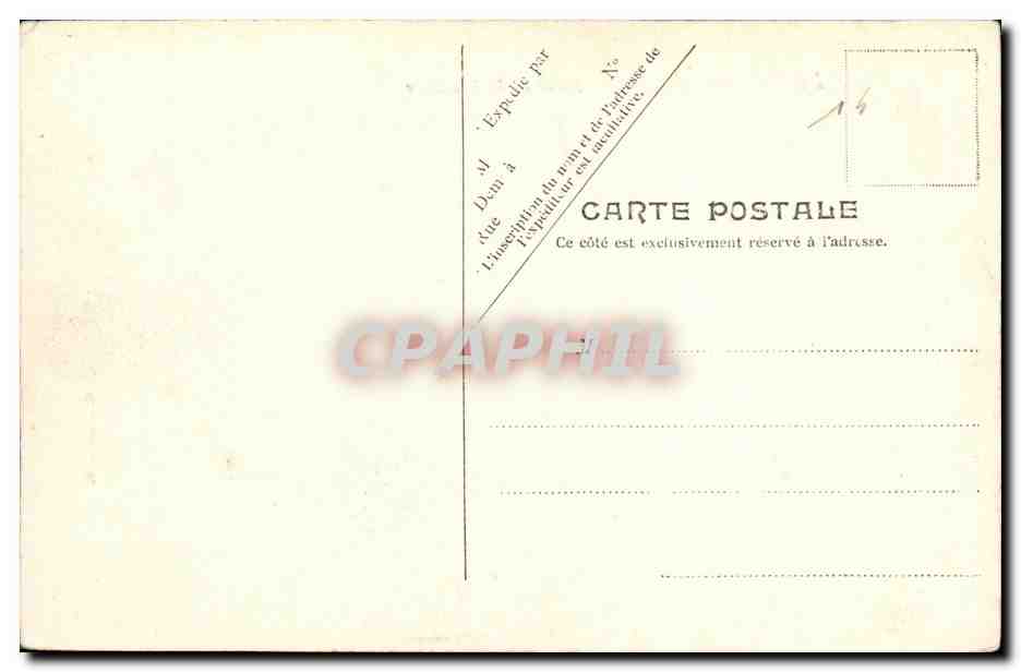 CPA La Delivrande Place de la Basilique — Rückseite