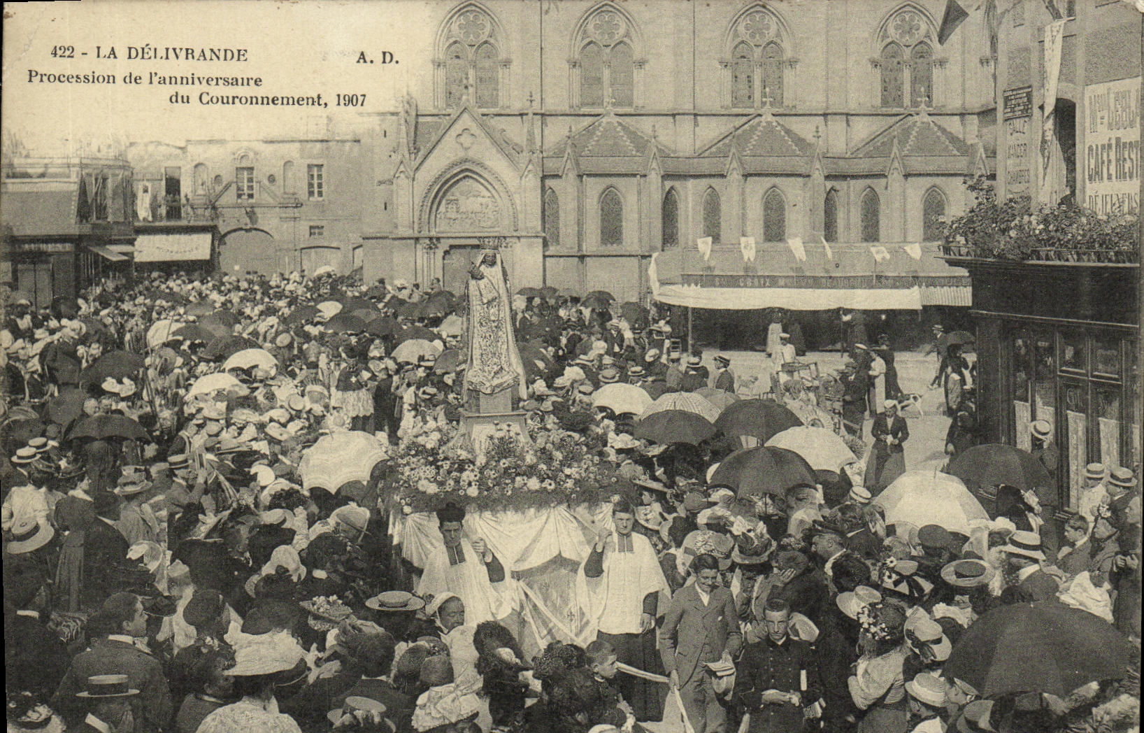 La Délivrande — Procesión del aniversario de la coronación, 1907 — A. D.