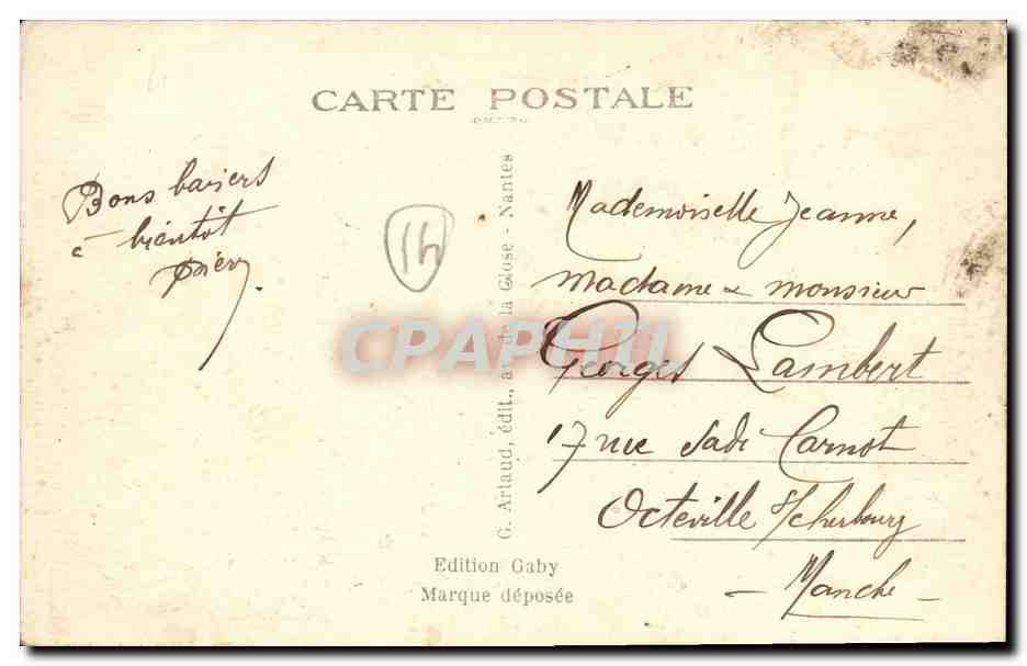 CPA La Delivrande L abside de la Basilique — Rückseite