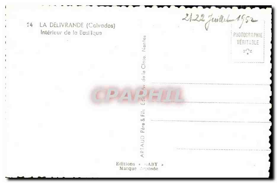 Intérieur de la Basilique de La Délivrande — Calvados — Éditions Gaby — Reverso