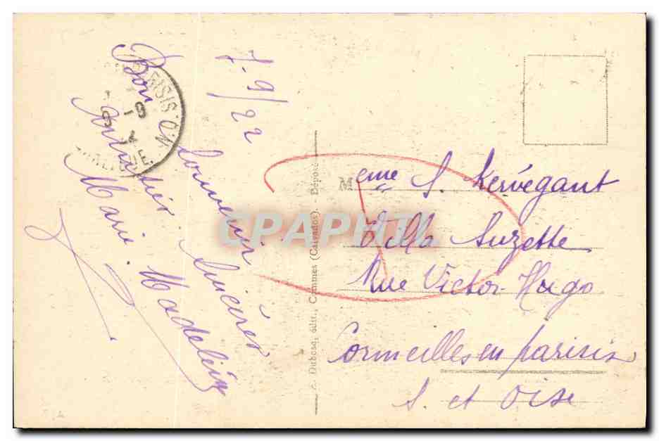 CPA Souvenir de la Delivrande Anniversaire du couronnement — Rückseite