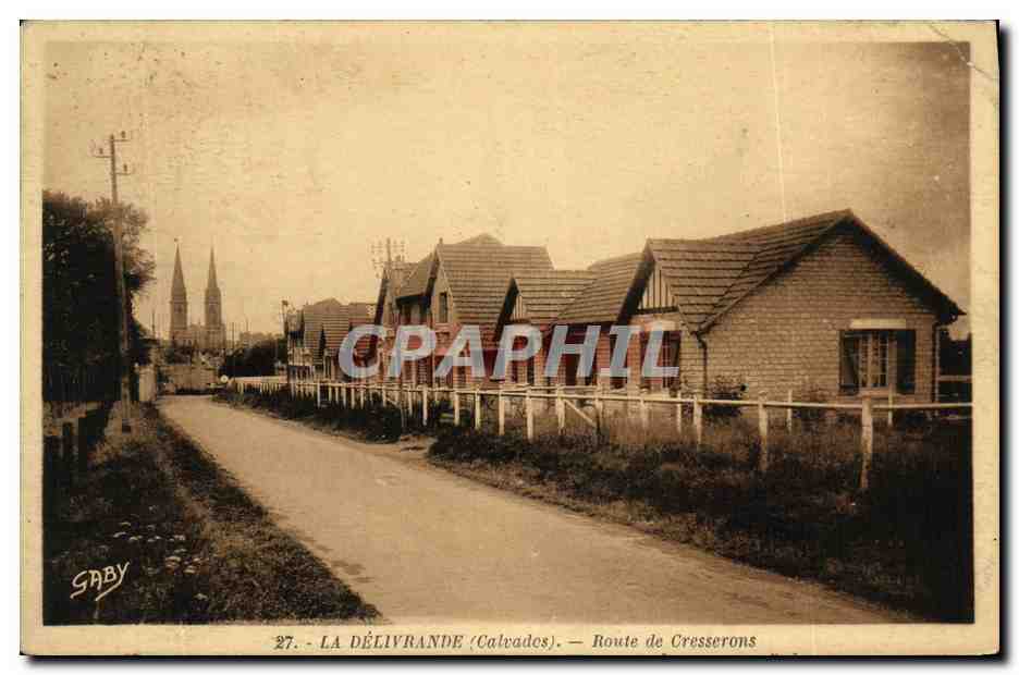 CPA La Delivrande Route de Cresserons