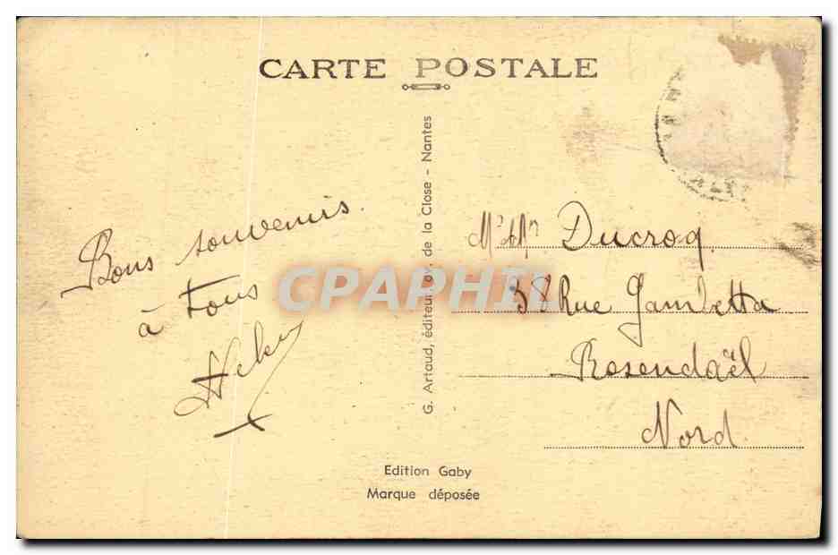 CPA La Delivrande Route de Cresserons — Rückseite