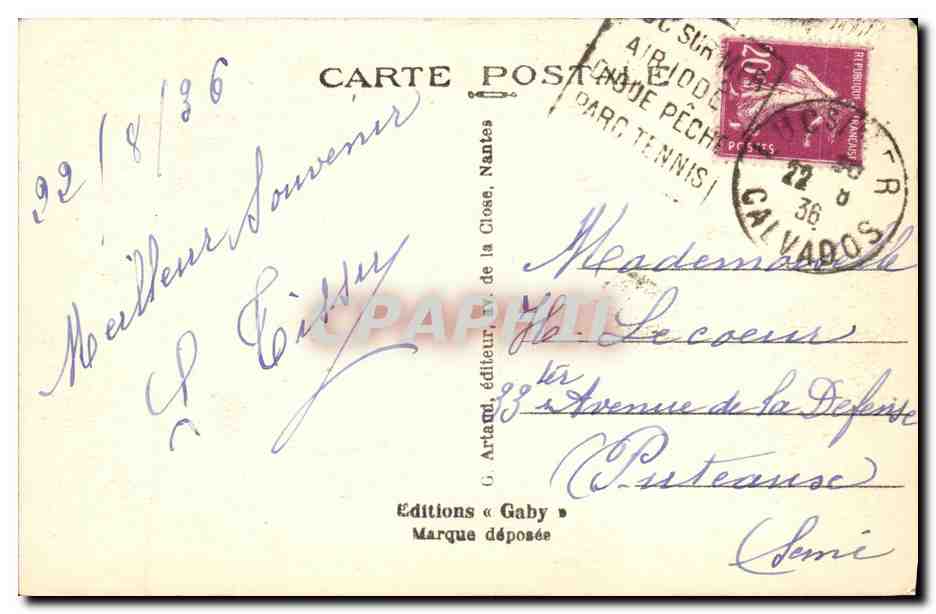 LA DELIVRANDE (Calvados) — Intérieur de la Basilique — La Vierge noire et l'Autel — SABY — Verso