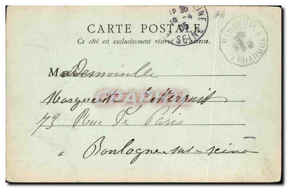 Dives-sur-Mer — Portail de l'Église — B.F. Paris, n° de série non visible — Verso