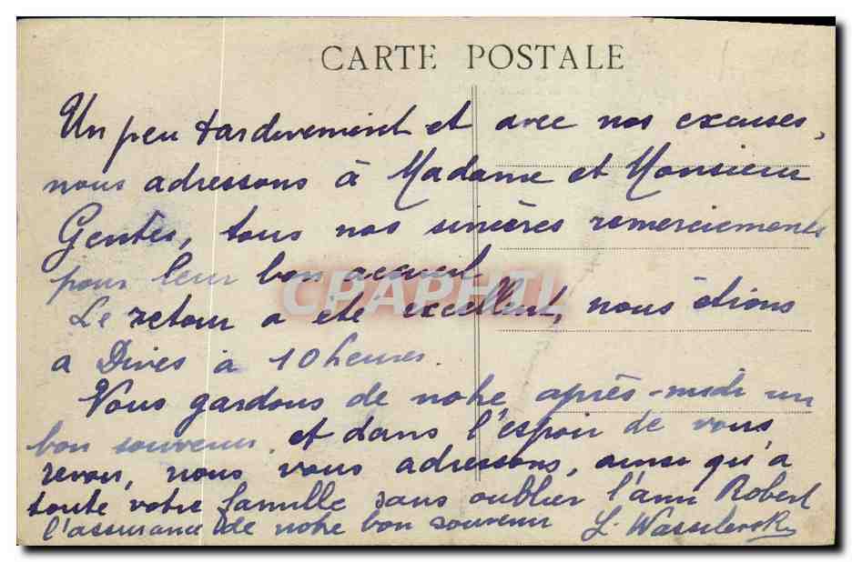 CPA Dives sur Mer Rue de Caen Enfants — Rückseite