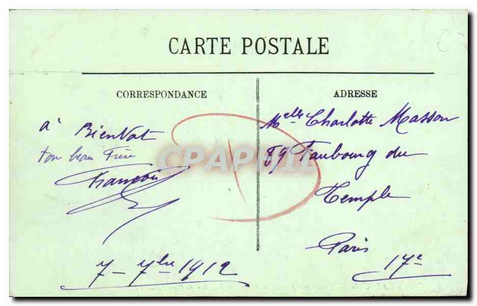 CPA Dives Cabourg Panorama pris de la Propriete Foucher de Careil — Rückseite