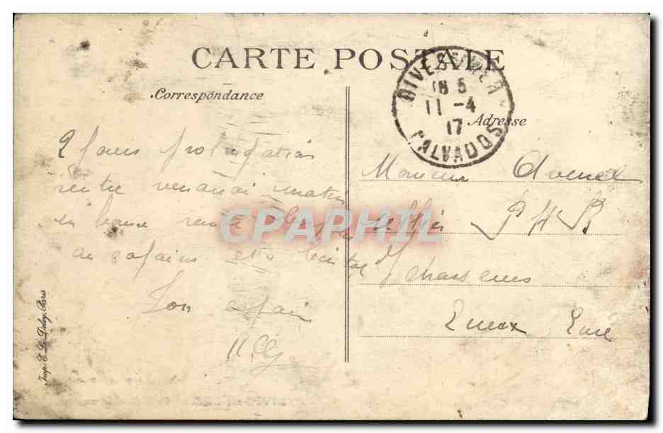 CPA Hostellerie Guillaume le Conquerant Dives sur Mer Salle des Marmousets — Verso