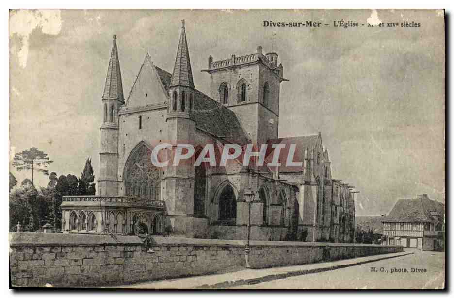 CPA Dives Vue Sur L Eglise 