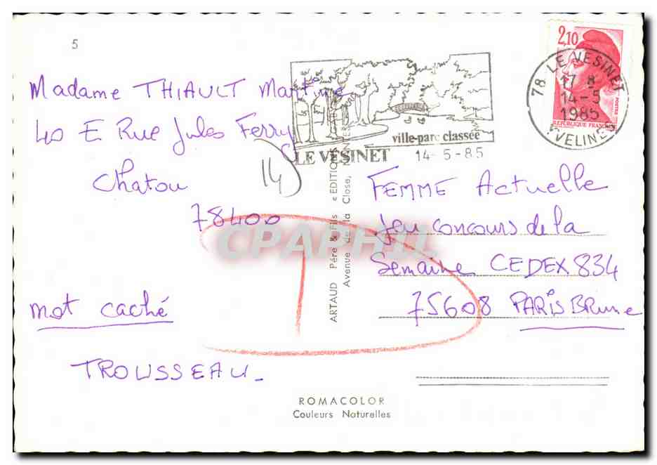Dives-sur-Mer — panoramic view — Artaud Père & Fils, n°5 — Back
