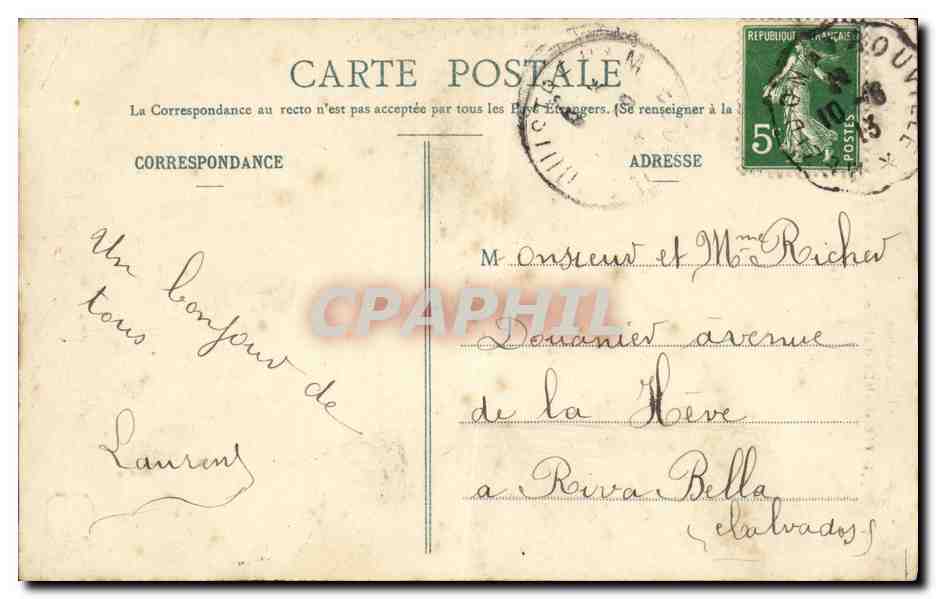 Dives-sur-Mer (Calvados) — Monument du Souvenir Français — éditeur non identifié, n° de série 2095 — Reverso