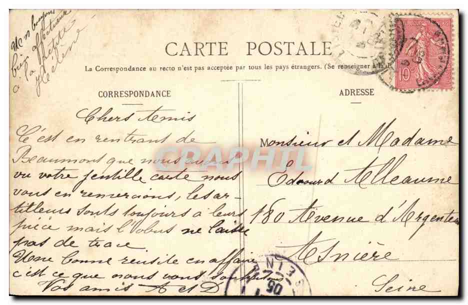 St-PIERRE-sur-DIVES (Calvados) — Un Coin sur la Dives — J. Fillion, phot.-édit., Listieux — Reverso