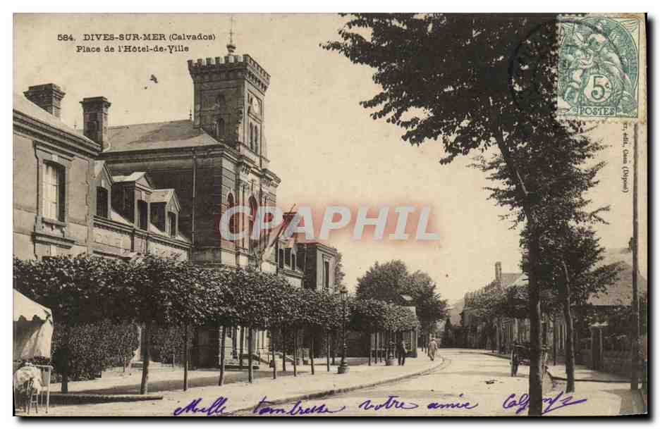 CPA Dives Sur Mer Place de L Hotel de Yille