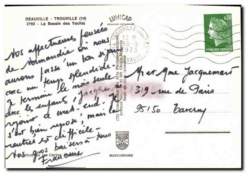 Deauville - Trouville (14) — Der Yachthafen — IRIS — Rückseite