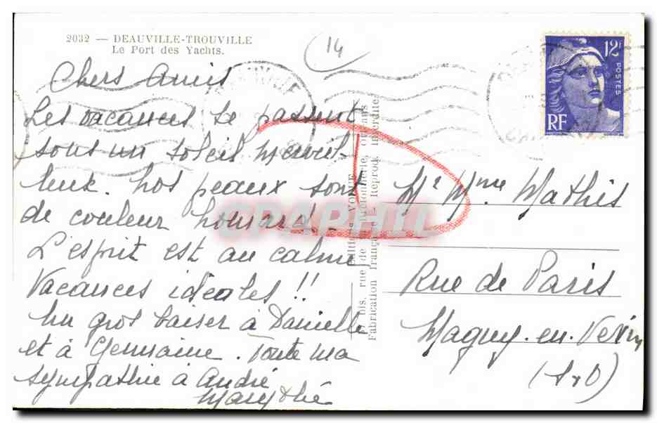 Le Port des Yachts — Deauville-Trouville — Vogue — Rückseite