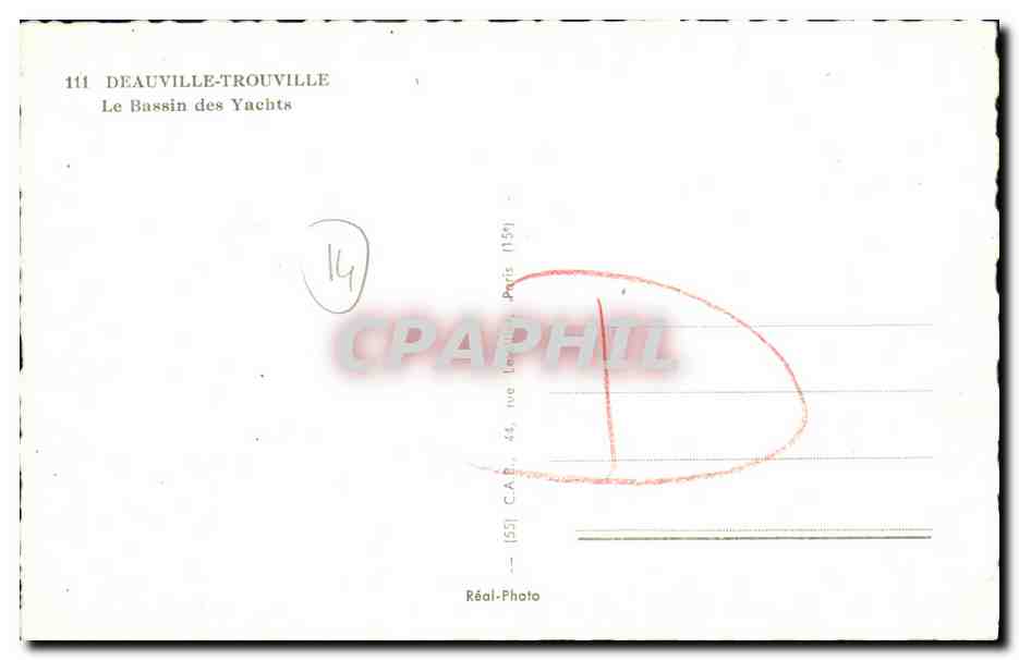 CPM Deauville Plage Fleurie Le Bassin des Yachts — Verso
