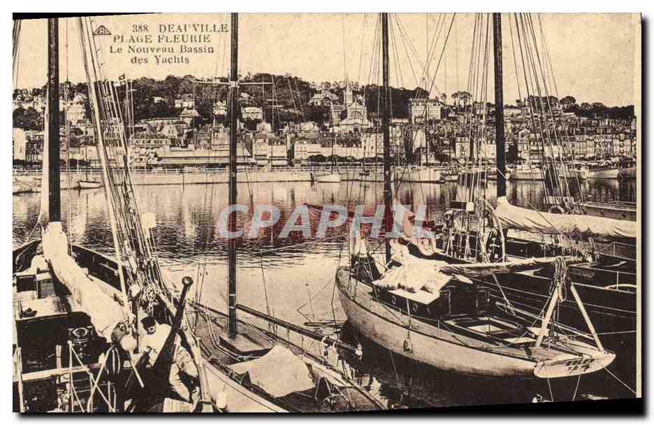 Deauville Plage Fleurie — Le Nouveau Bassin des Yachts — éditeur J°° Arsacienne des Arts Photographiques, Strasbourg