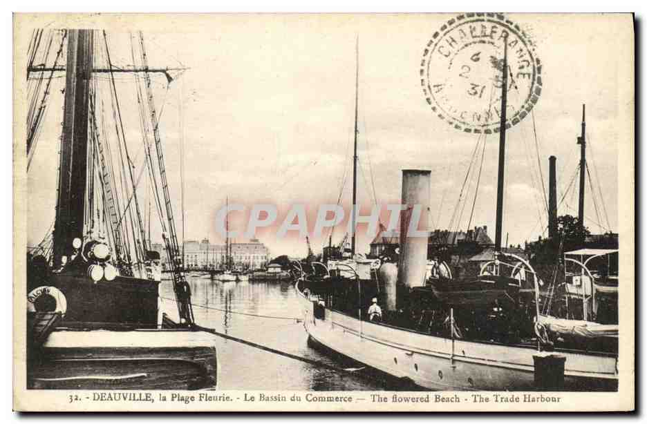 Deauville, la Plage Fleurie — Le Bassin du Commerce — éditeur Cartes 'La Gagette', n°32