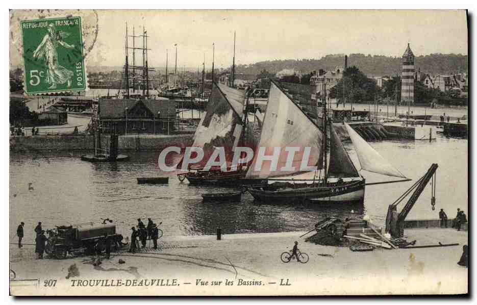 Trouville-Deauville — Vue sur les Bassins — LL, n°207