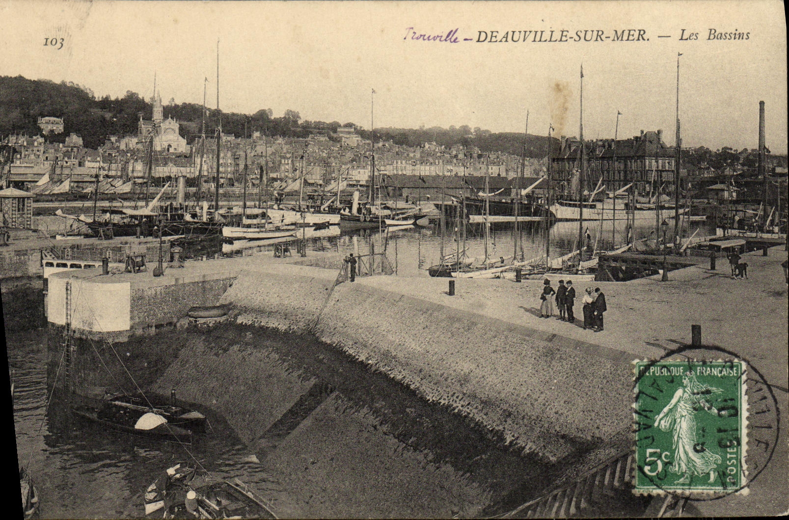 Tiruville - Deauville-sur-Mer — Les Bassins — Éditeur inconnu, n° 103