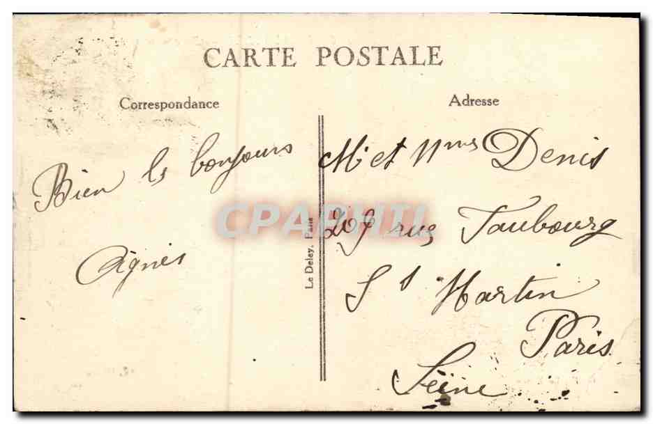 Deauville — Bateau de Pêche — G. F., Le Havre — Rückseite
